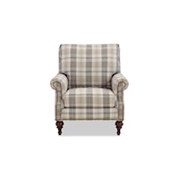 Transitional Accent Chair with Turned Legs