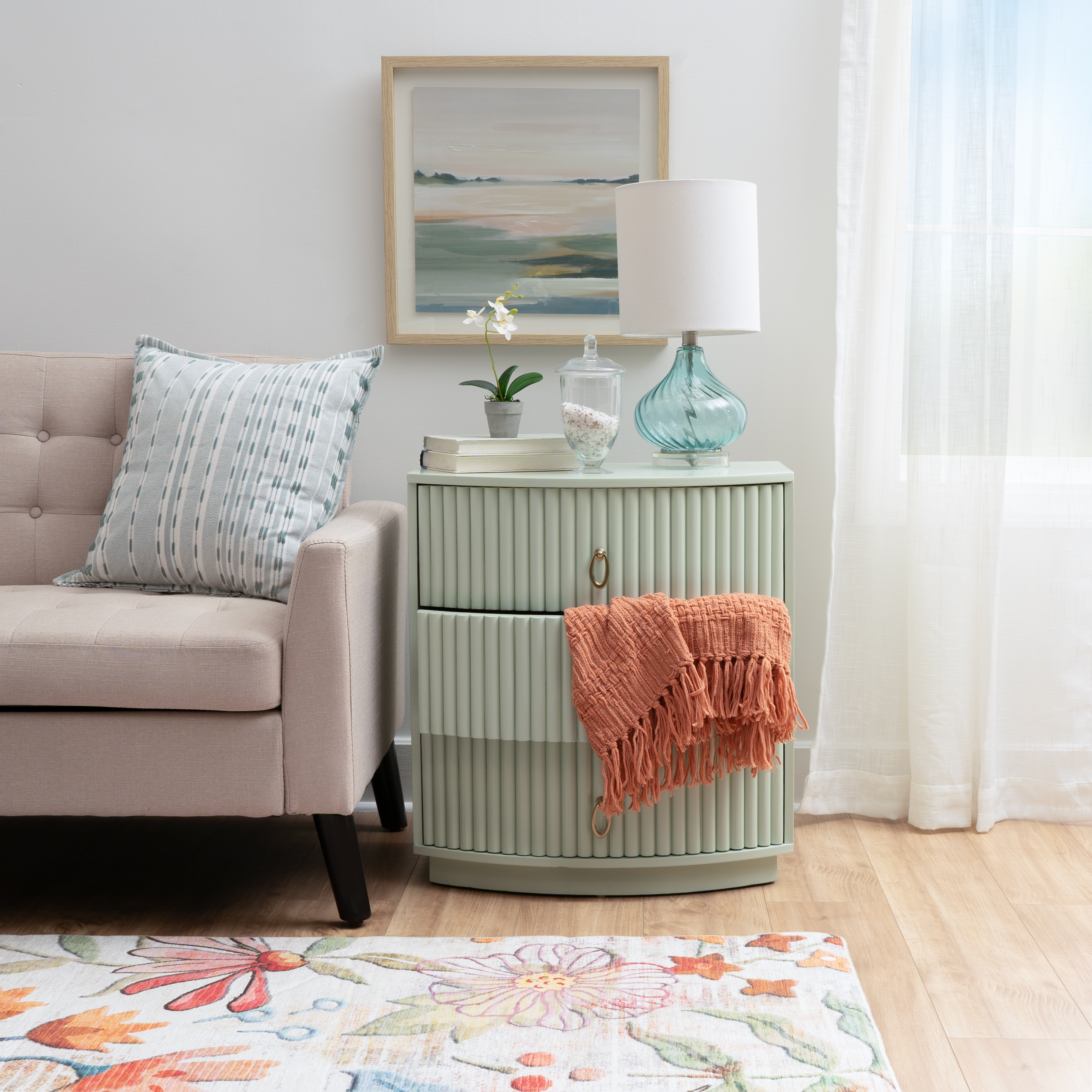 Powell Chantel Chantel 3-Drawer Nightstand