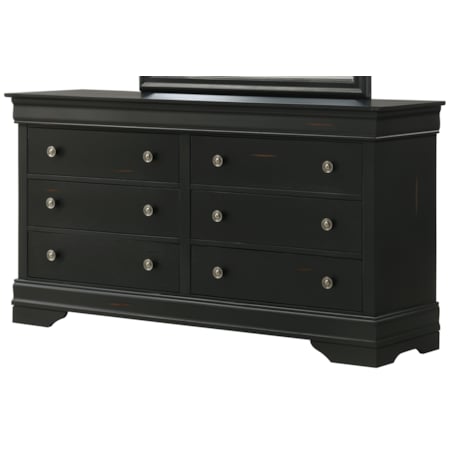 black dresser chest 6 Drawers, Modern Wooden Tall Dressers for Bedroom and Closet Mounting Type Rea Tall Dresser Chest, 5