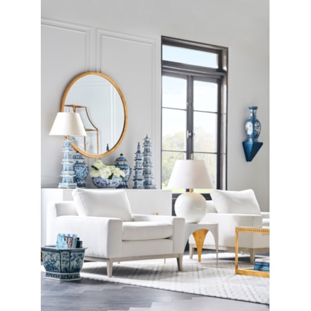 Large Round Mirror - Gold