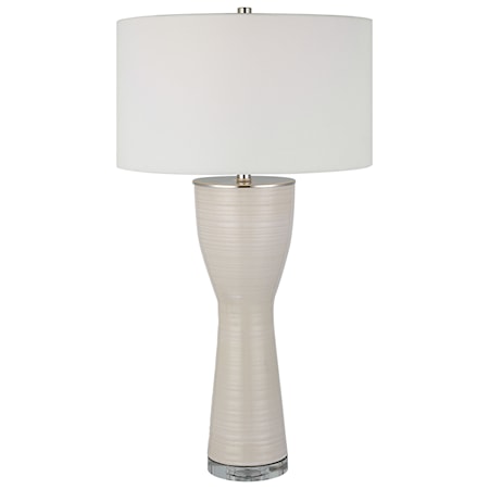 Amphora Off-White Glaze Table Lamp