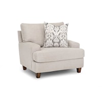 Casual Accent Chair with Track Armrests
