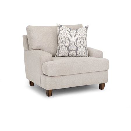 Casual Accent Chair with Track Armrests