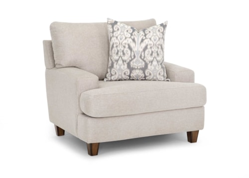 Casual Accent Chair with Track Armrests