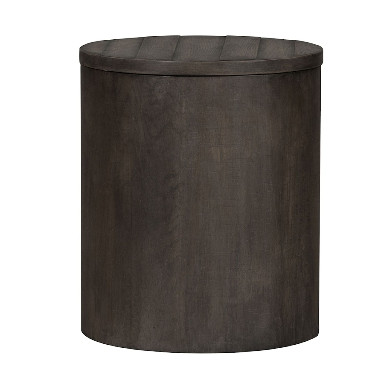 Liberty Furniture Modern Farmhouse 406 Ot1021 Contemporary Round Drum End Table With Internal