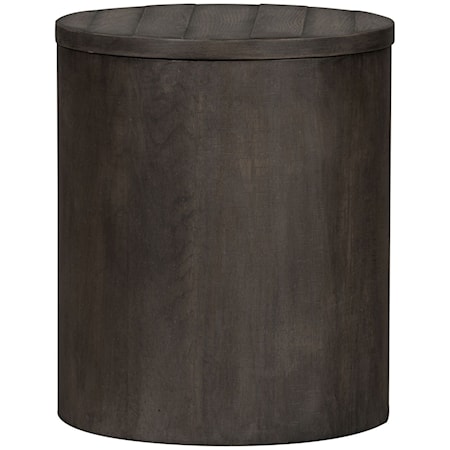 Round Drum End Table