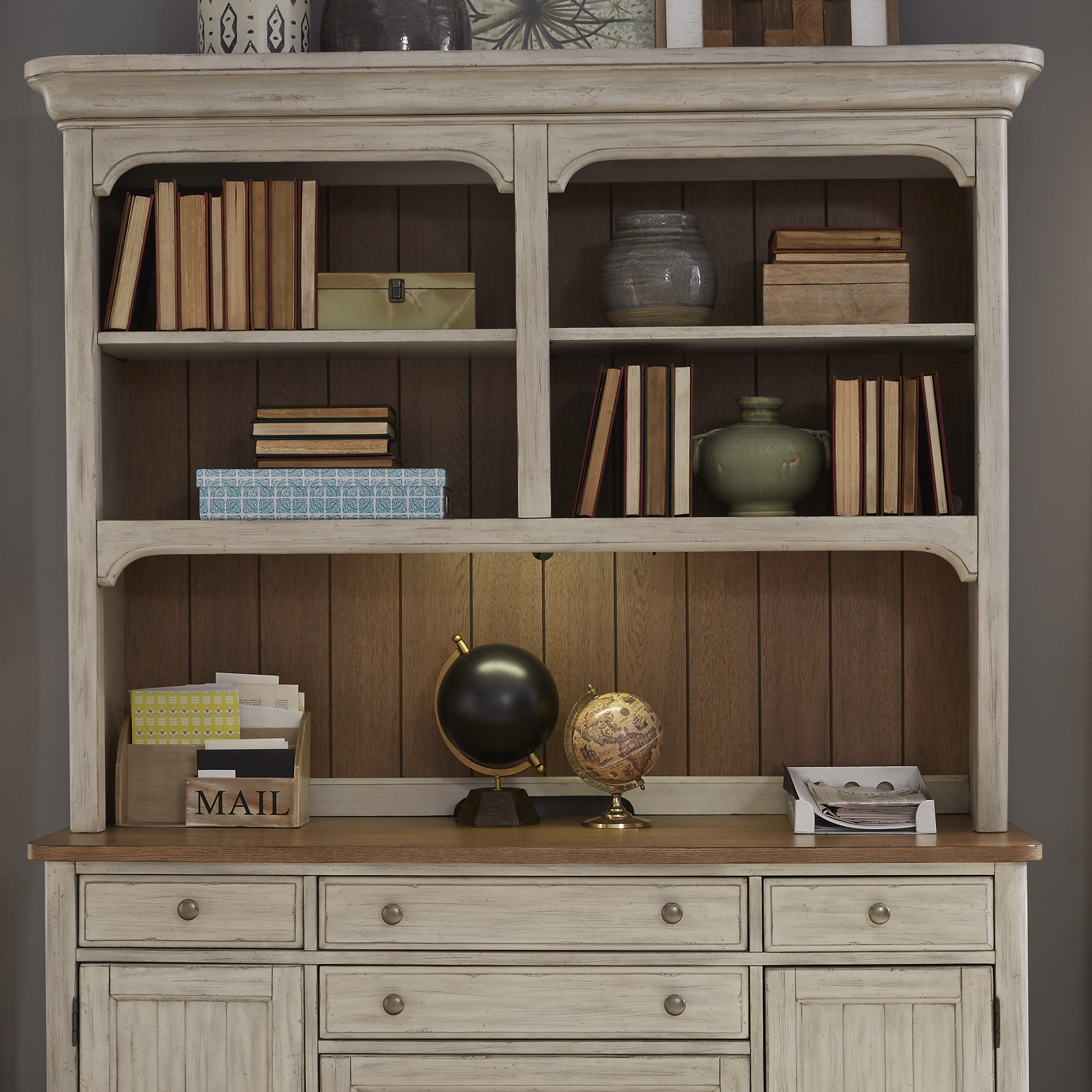 Liberty Furniture Farmhouse Reimagined Credenza Hutch