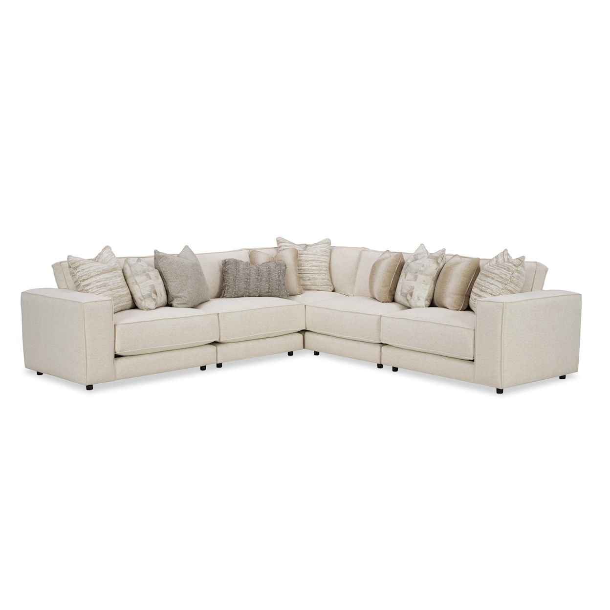 Craftmaster 734801BD Modular Sofa with 4 Seats and 1 Ottoman