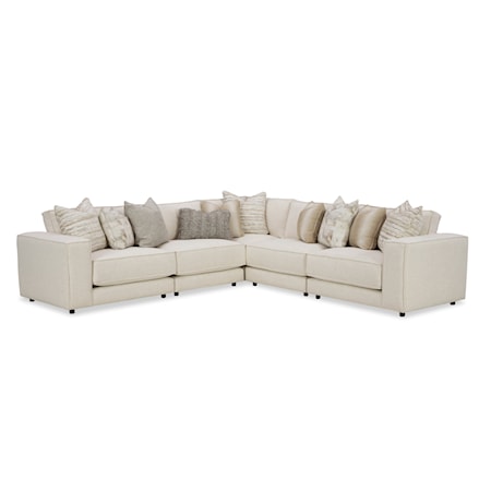 Modular Sofa with 4 Seats and 1 Ottoman