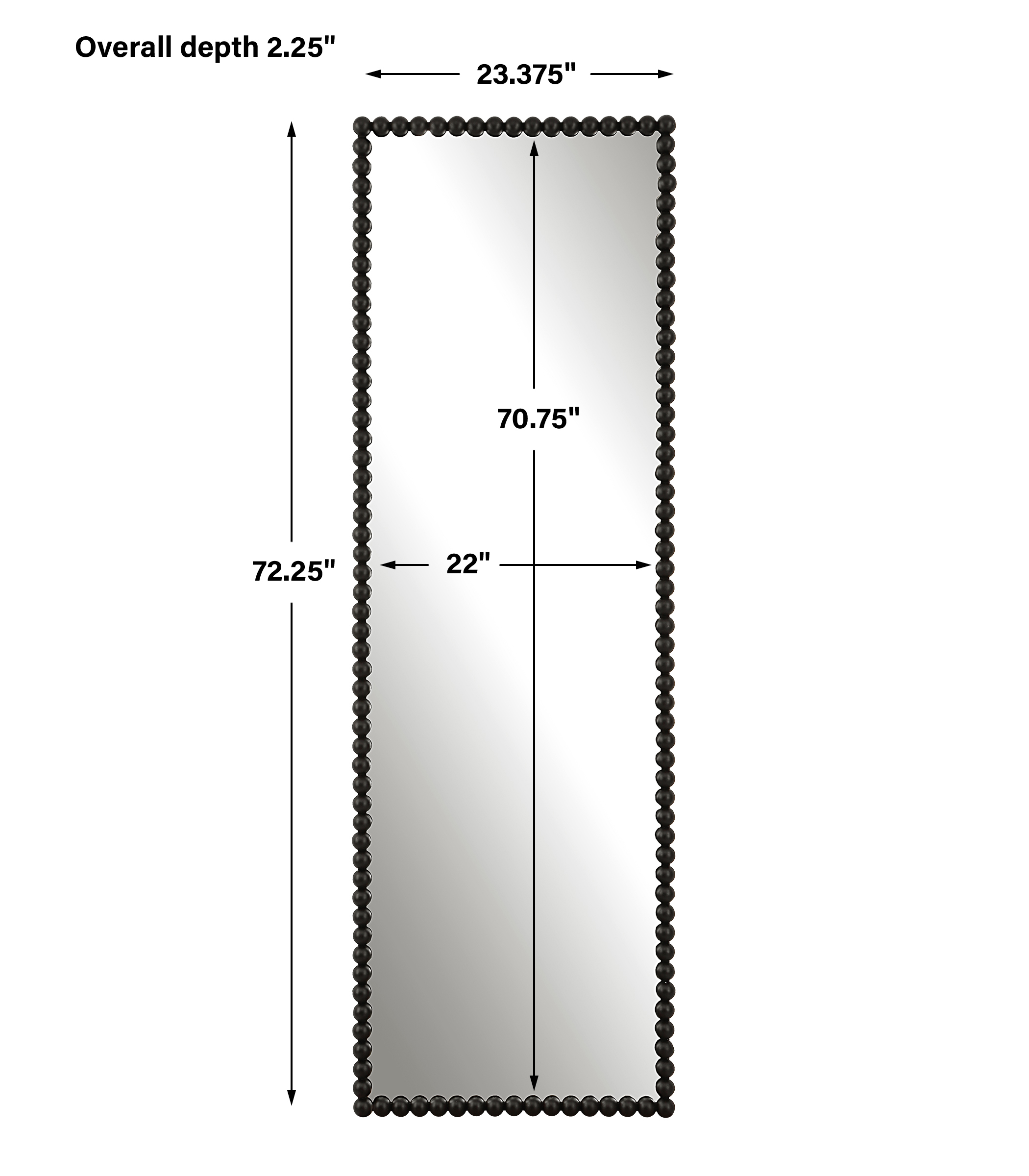 Uttermost Serna Serna Black Tall Mirror