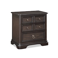 Transitional 3-Drawer Nightstand