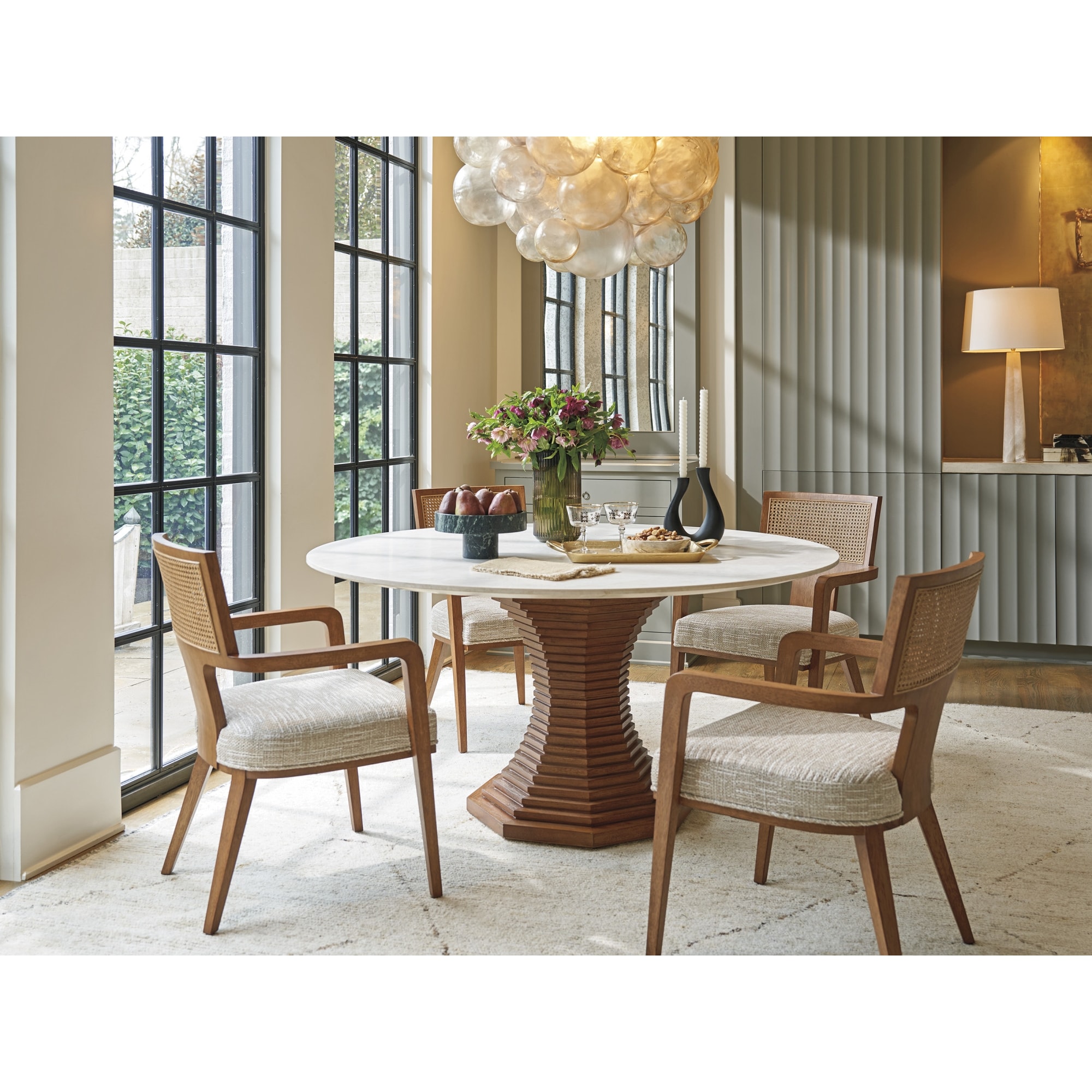 Lexington La Costa 420-875Cx1+420-881-01x4 Transitional 5-Piece Dining ...