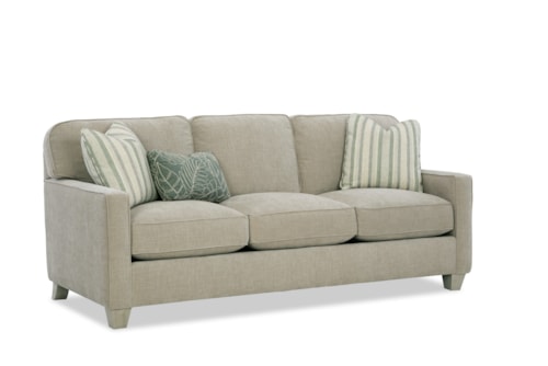 Contemporary Sofa with 3 Pillows
