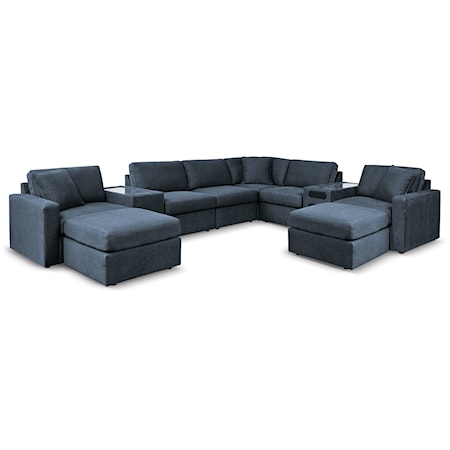 8-Piece Sectional And 2 Ottomans