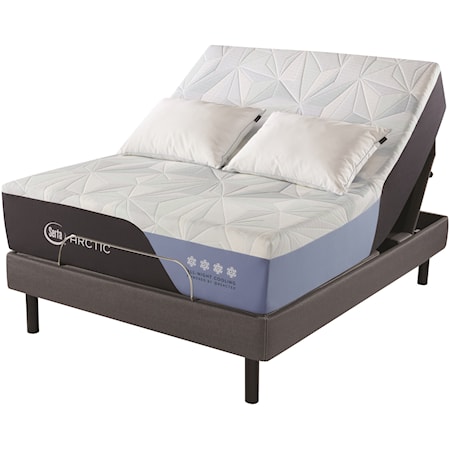 Twin Extra Long 14.5" Arctic Premier Firm Foam Mattress and Motion Perfect 4 Adjustable Base