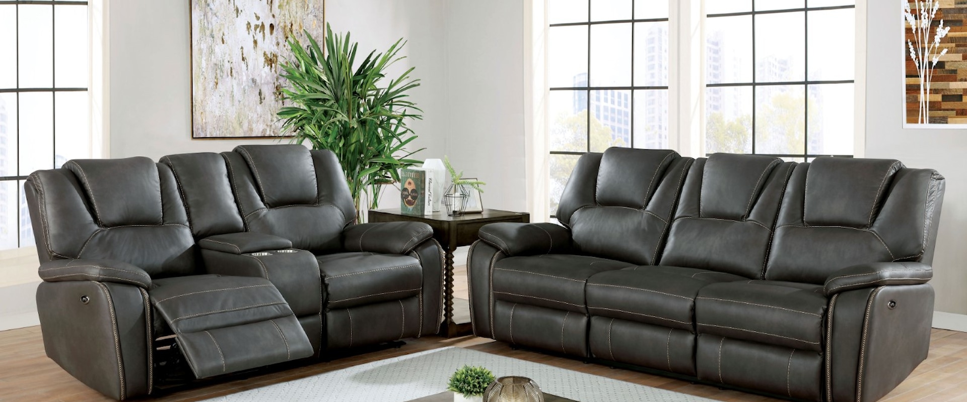 Power Reclining Sofa and Loveseat