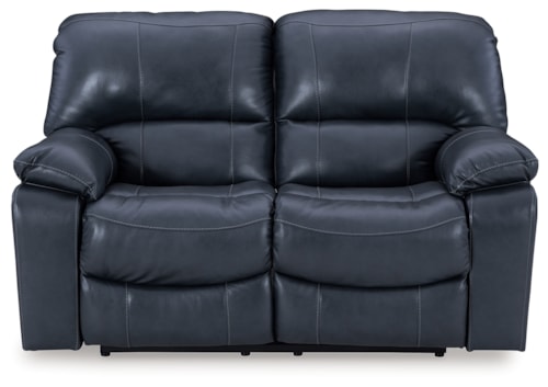 Leather Match Power Reclining Loveseat