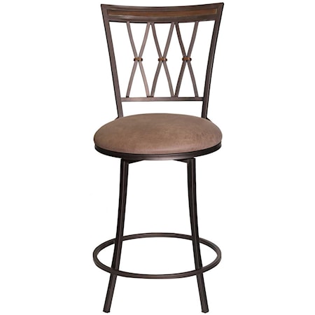 SETTLE BROWN SWIVEL PUB STOOL |