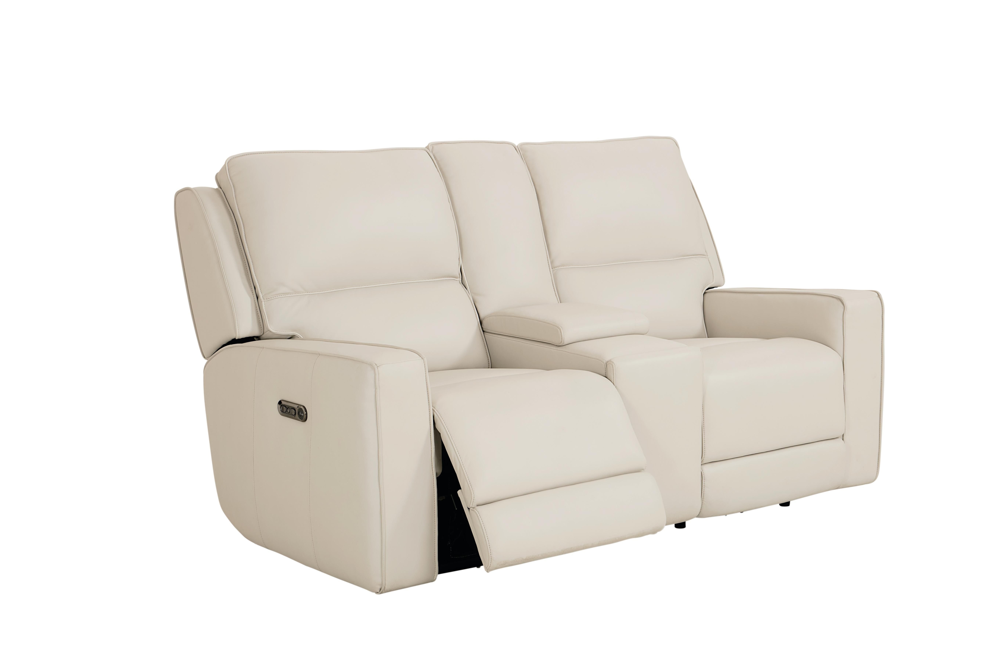 Bassett Club Level - Raymond Motion Loveseat w/Power & Console