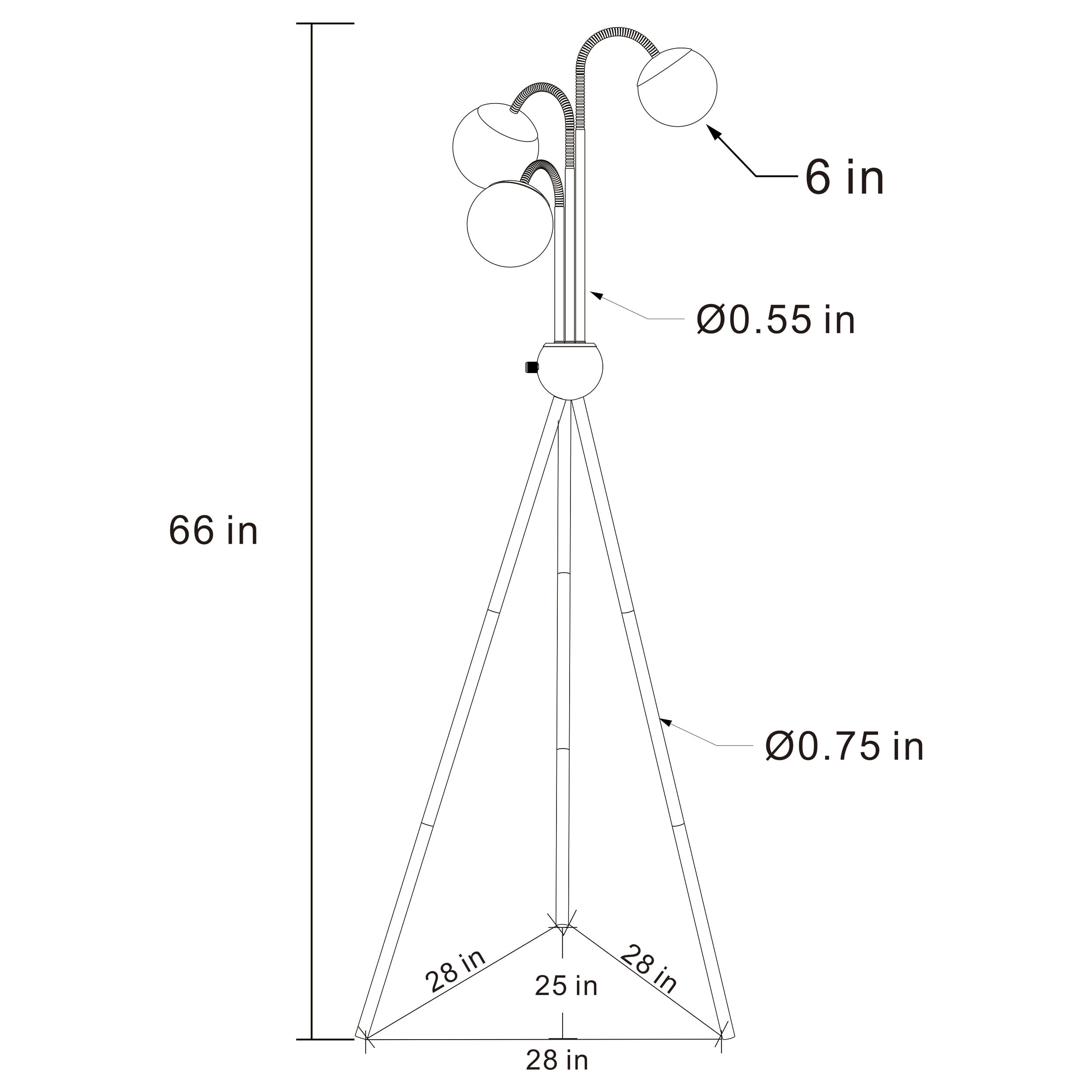 GOLD TRIO TREE FLOOR LAMP |