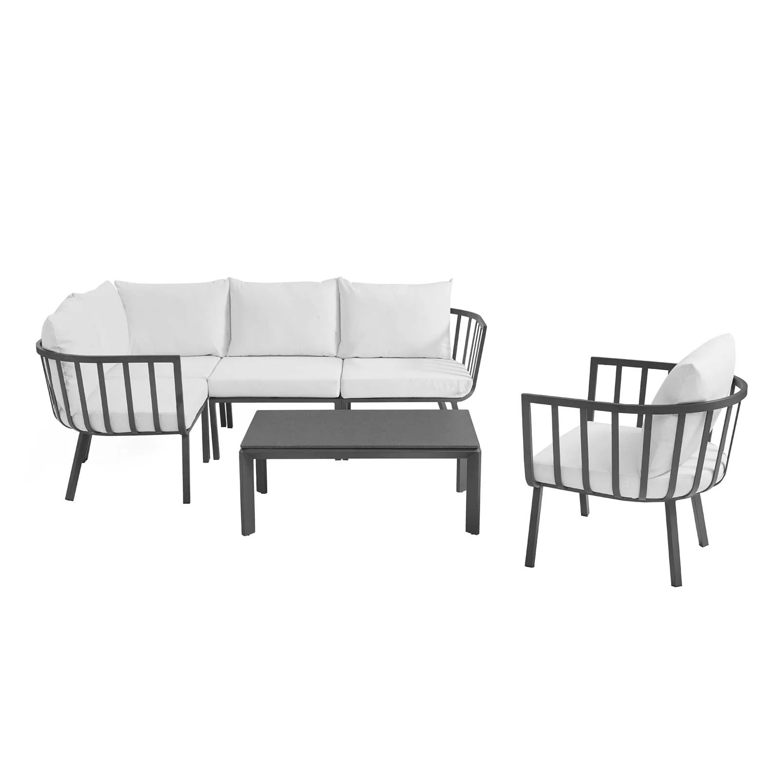 Modway Riverside EEI3795SLAWHI Riverside Coastal 6Piece Outdoor