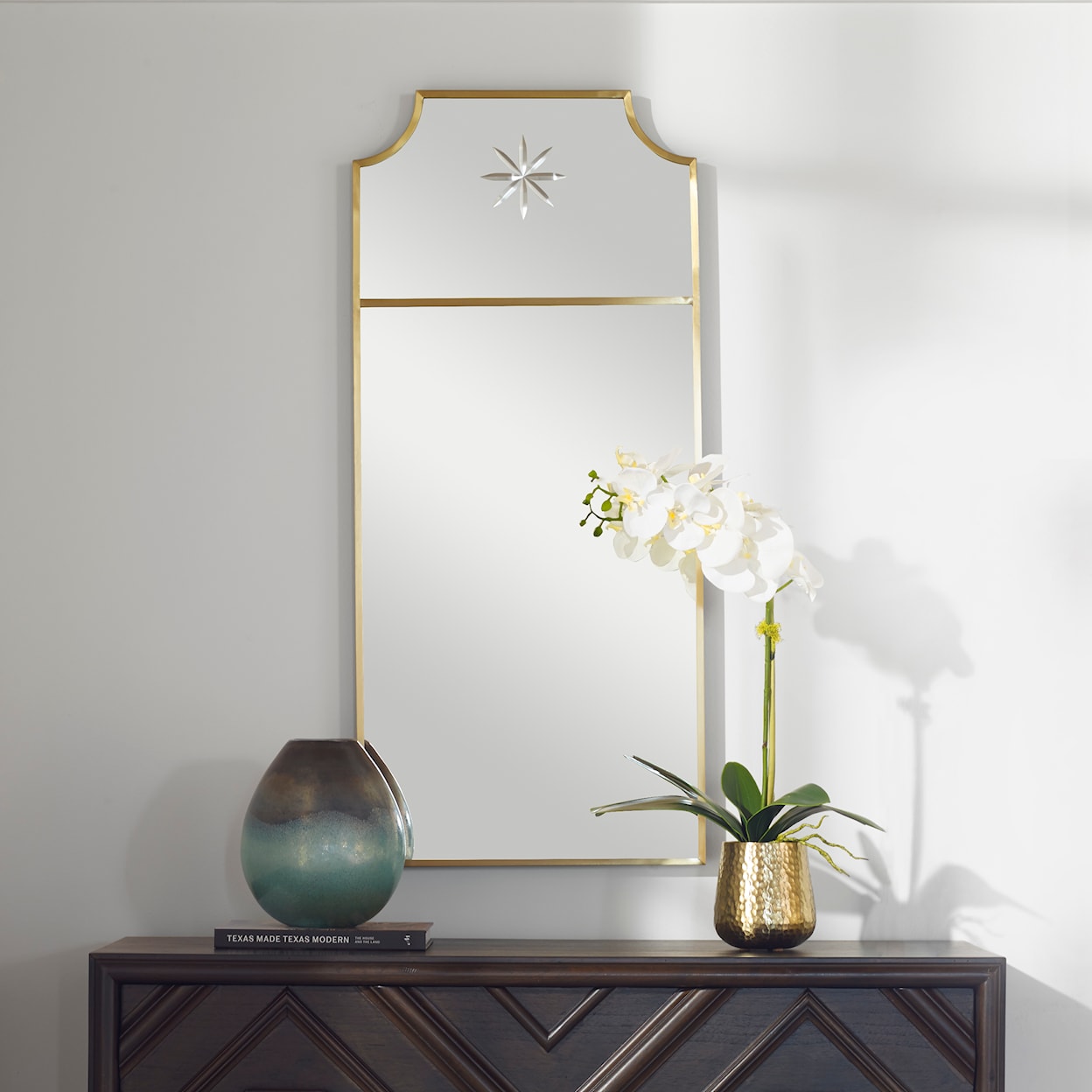 Uttermost Caddington Caddington Tall Brass Mirror