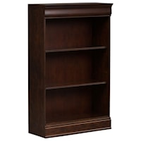 Traditional 48-Inch Bookcase with Adjustable Shelves