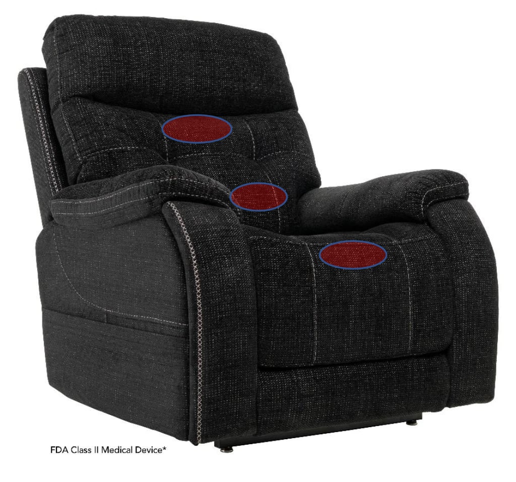 Casual Lift Recliner with Three Zone Heat System