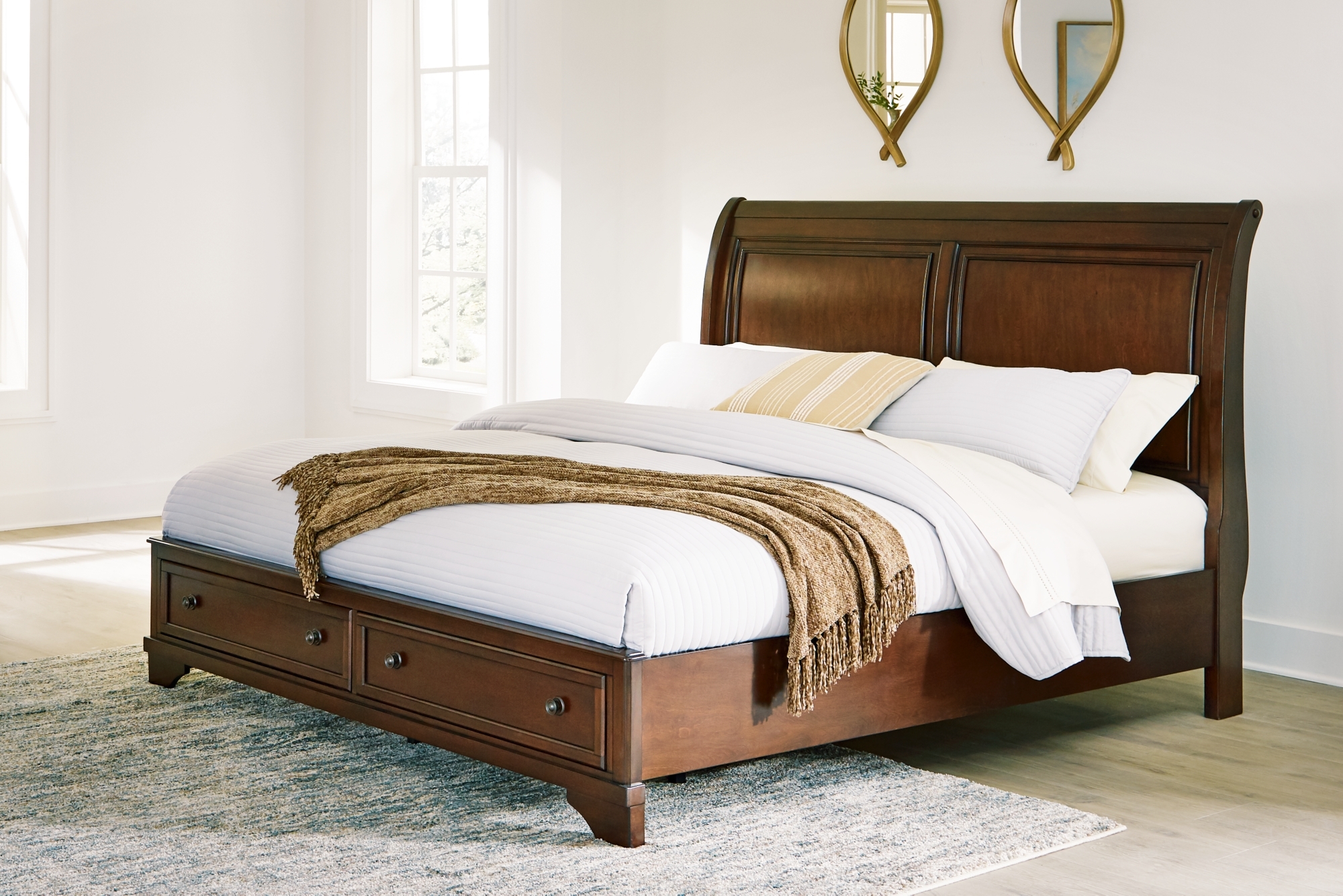 King Sleigh Storage Bed