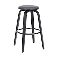 30" Mid-Century Swivel Bar Height Backless Barstool