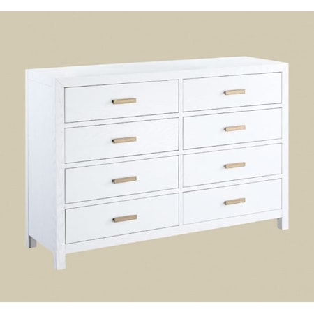 Transitional 8-Drawer Dresser