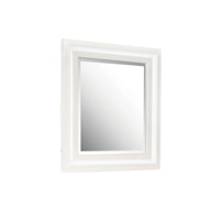 Contemporary Beveled Dresser Mirror with LED Lights