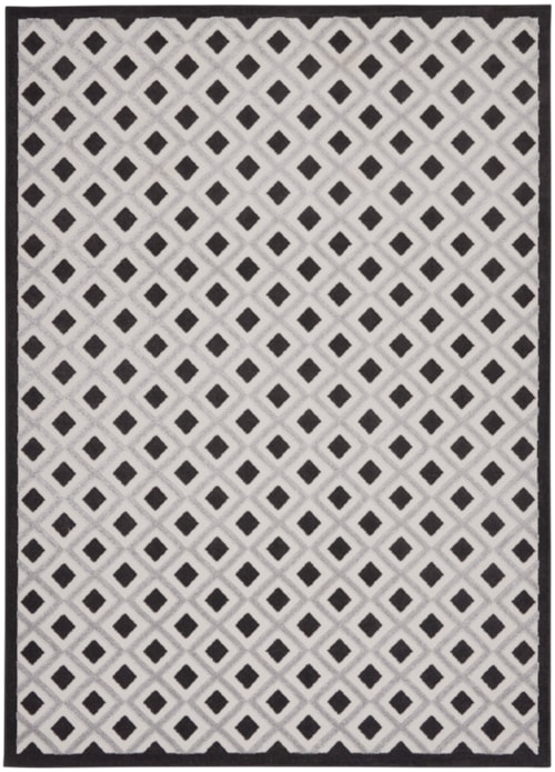 12' x 15' Black White Rectangle Rug