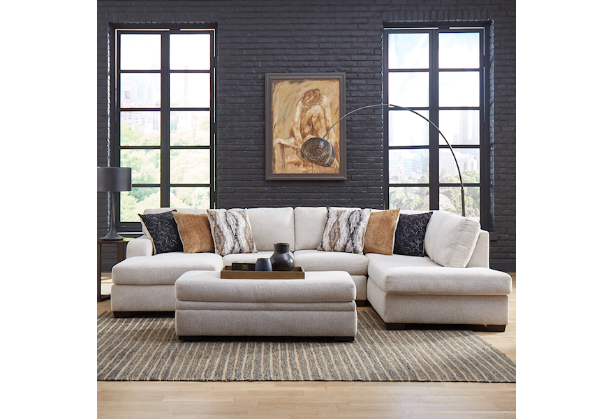 bestille hvede klog Behold Home 1671 Milan 11908454 Contemporary Sectional Sofa with Chaise |  Pilgrim Furniture City | Sectional - Sofa Groups