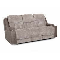 Casual Power Reclining Sofa with Cup Holders and USB Port