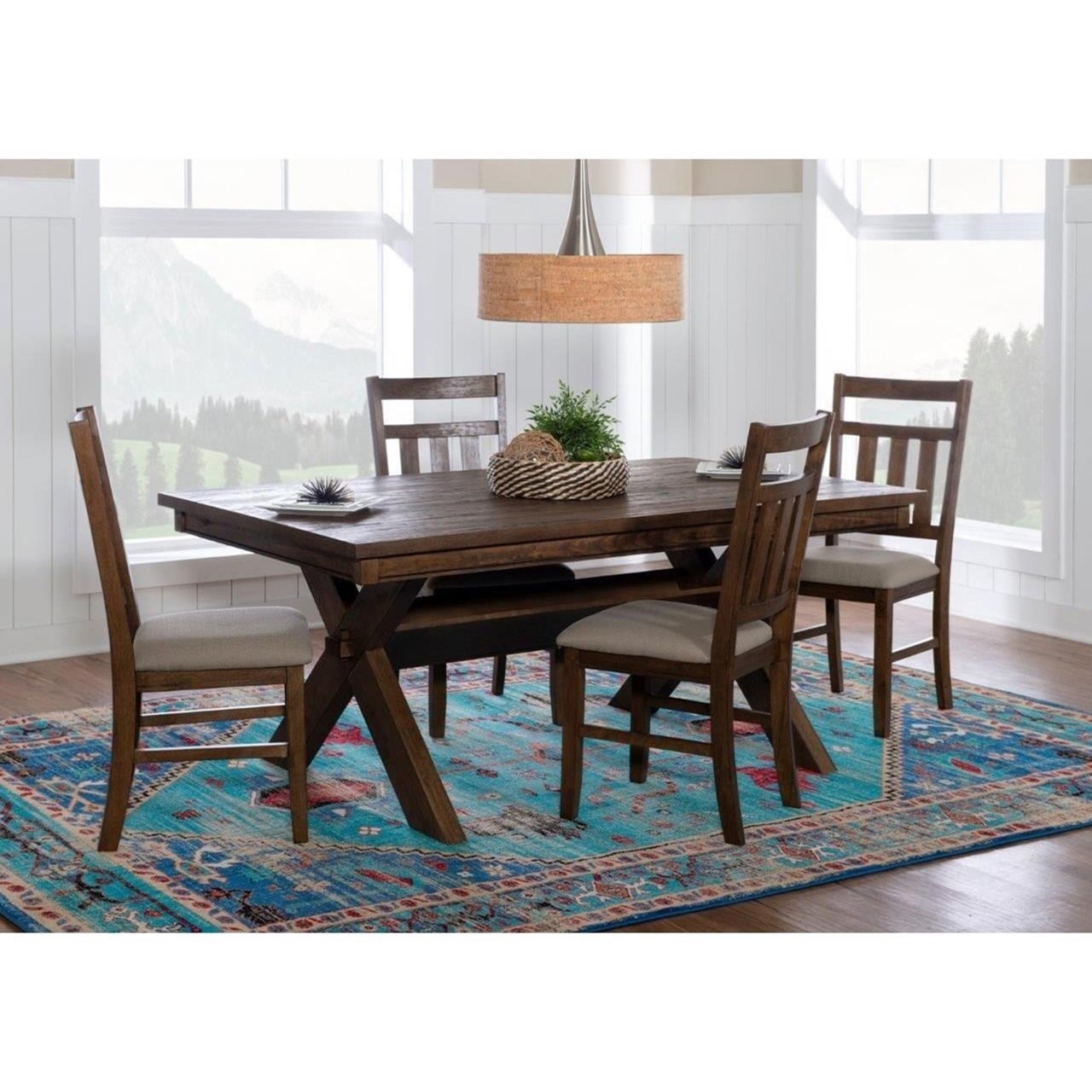 powell turino rectangle dining table