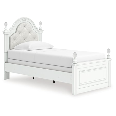 Twin Upholstered Panel Bed