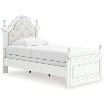 Twin Upholstered Panel Bed