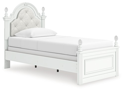Twin Upholstered Panel Bed
