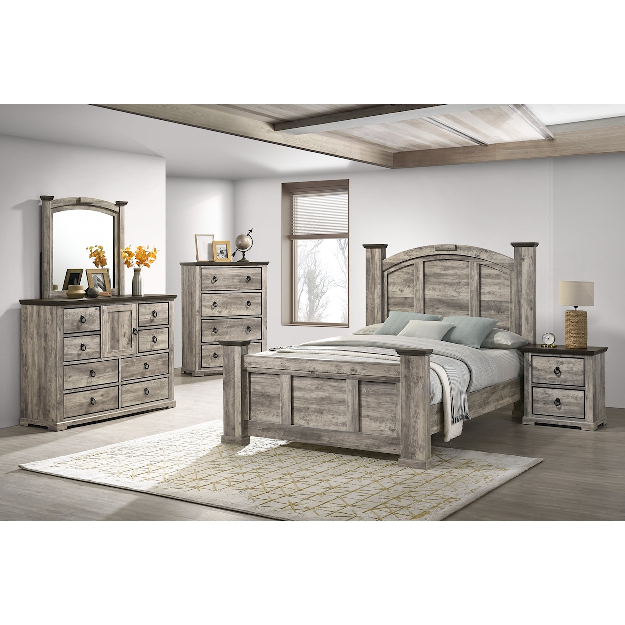 Crown Mark ELLA-MAE 5-Piece Bedroom Set - King