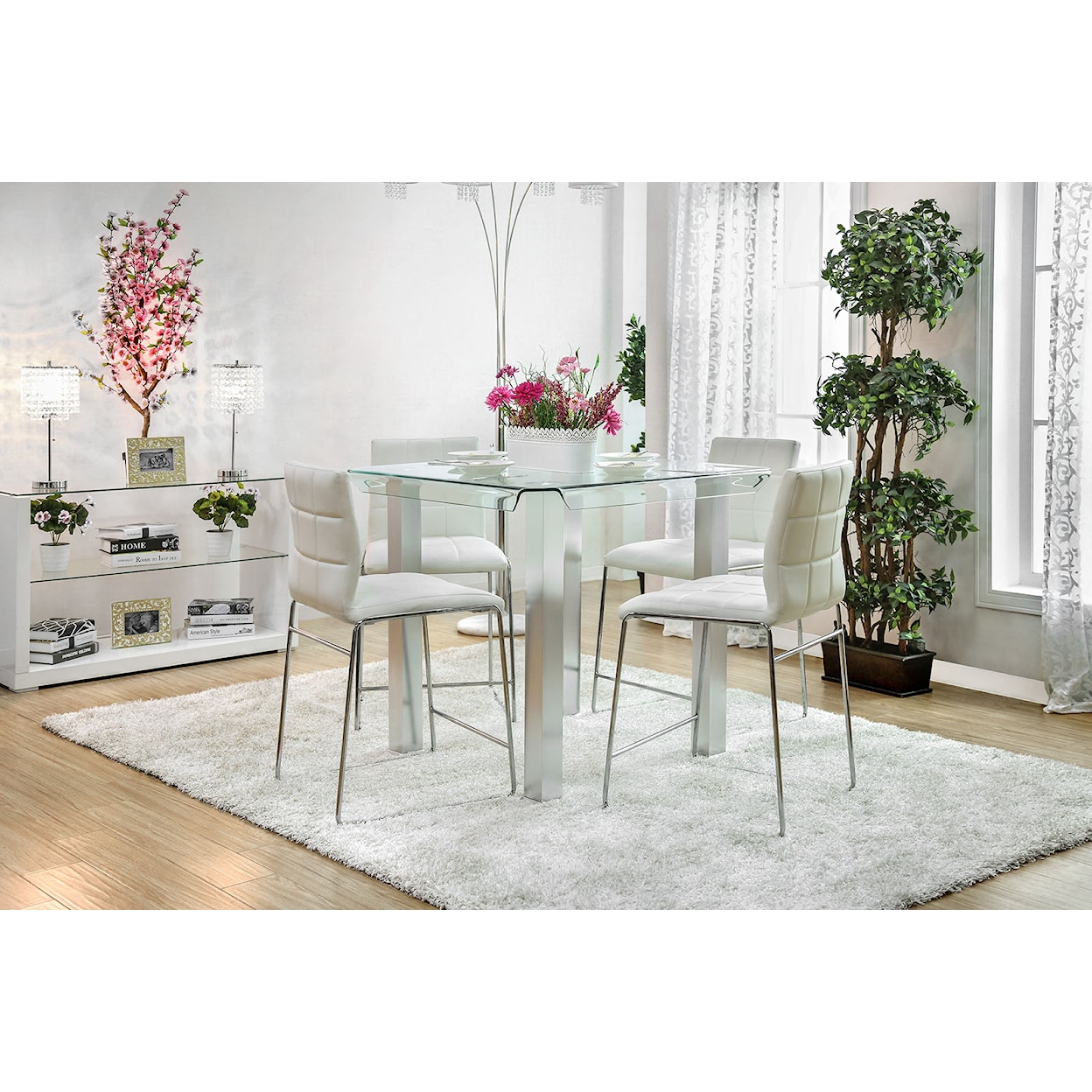 FUSA Richfield 5-Piece Counter Height Dining Set