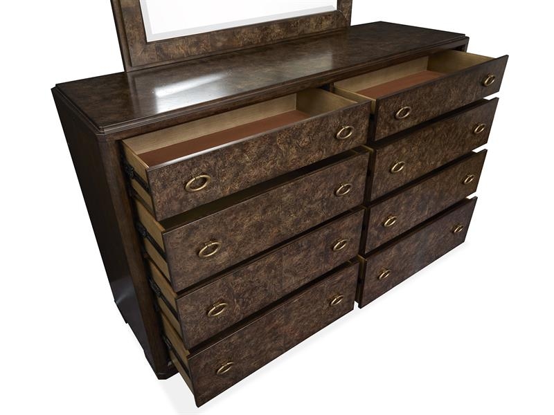 Drawer Dresser With Landscape Mirror
