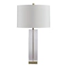 Signature Design by Ashley Lamps - Contemporary Teelsen Clear/Gold Finish Table Lamp