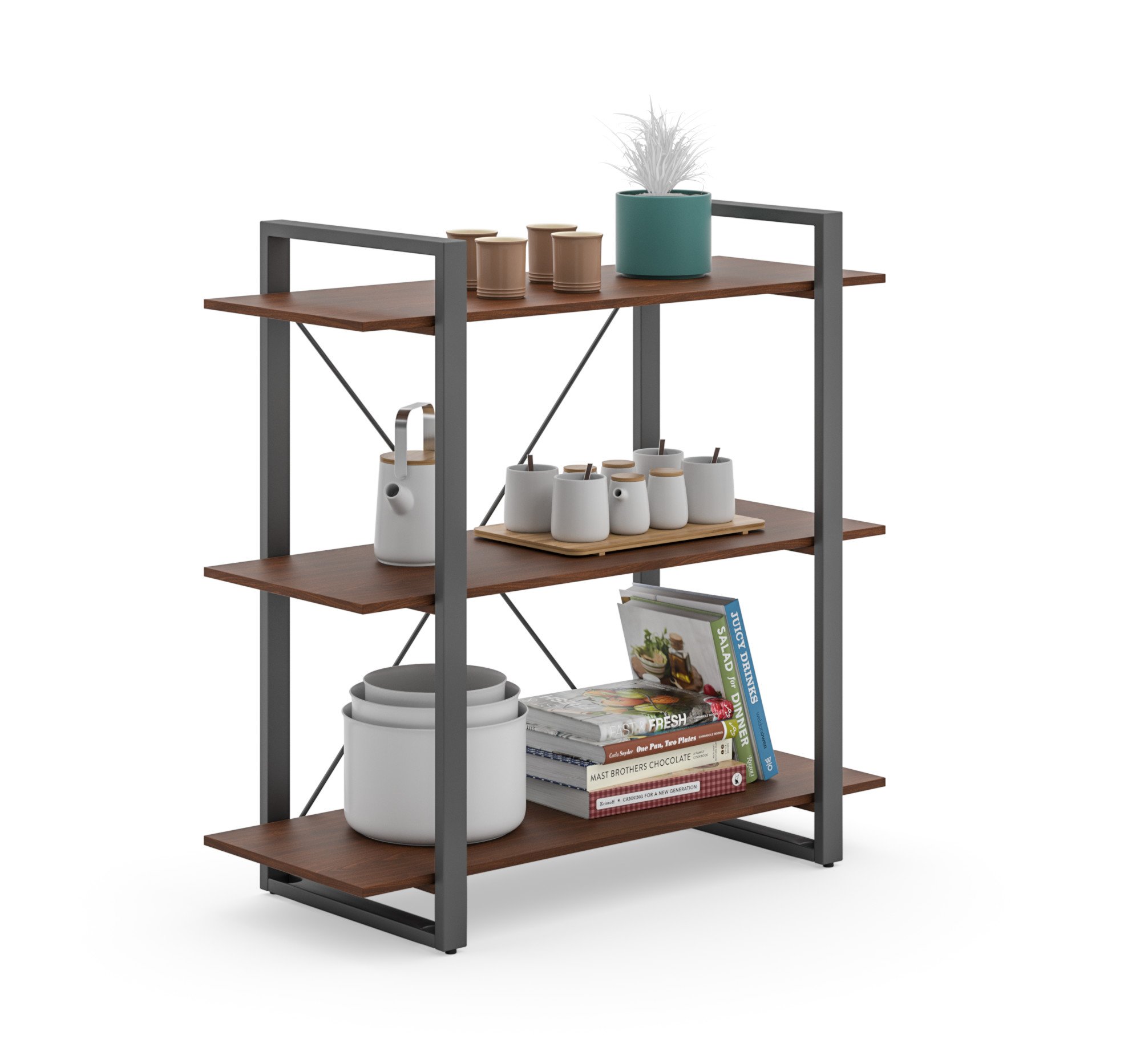 homestyles Merge 3-Shelf Bookcase