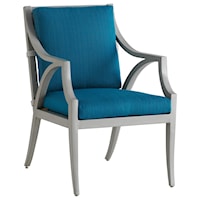 Transitional Outdoor Dining Arm Chair with Cushion