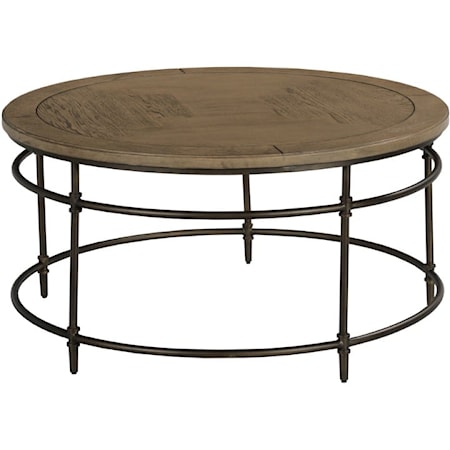 Transitional Round Coffee Table