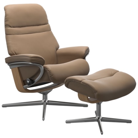 Medium Reclining Chair with Cross Base