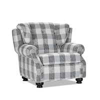 Upholstered Chair with Rolled Arms