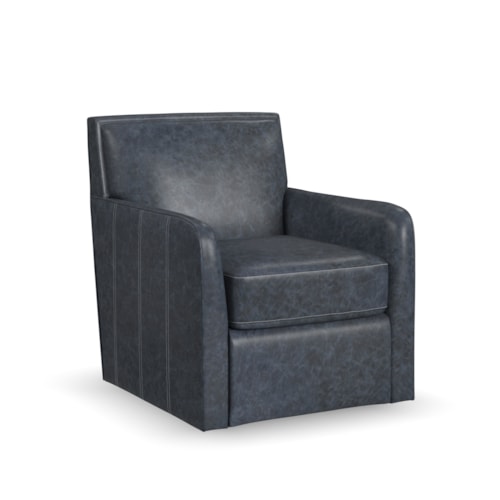 Transitional Leather Swivel Chair