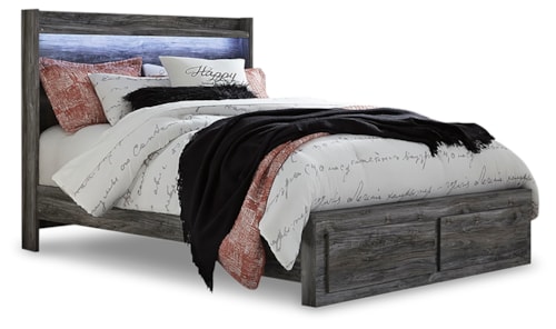 Queen Panel Bed With 2 Storage Drawers